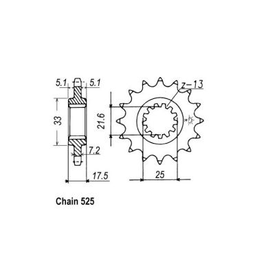 8080170 - JT Front Sprocket 297.15