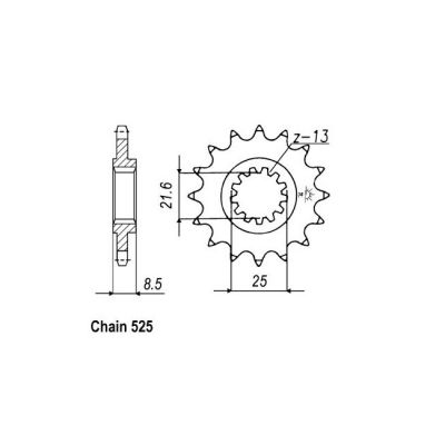 8080235 - JT Front Sprocket 1537.17