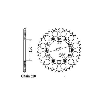 8080299 - JT Rear Sprocket 245/2.48