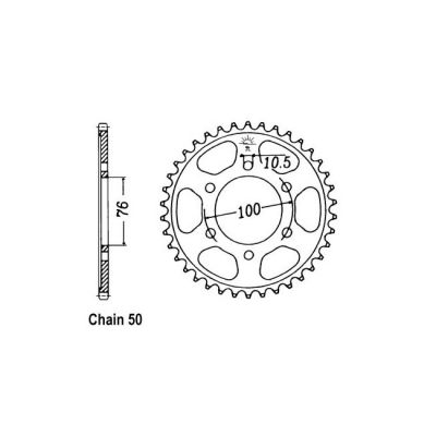 8080321 - JT Rear Sprocket 816.45
