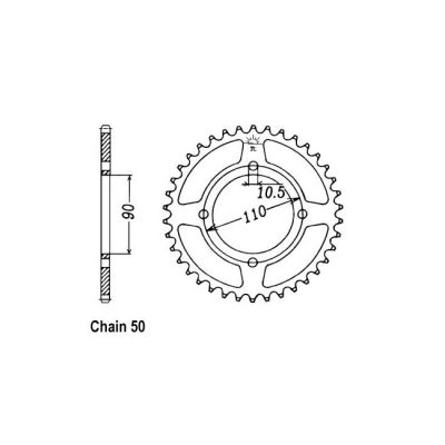 8080378 - JT Rear Sprocket 840.38