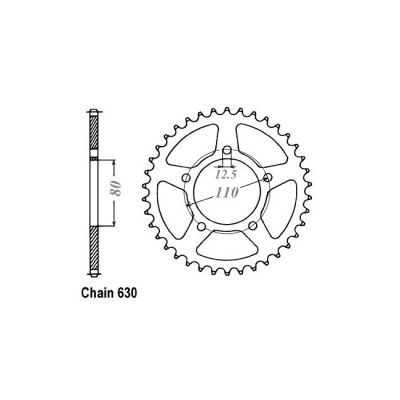 8080530 - JT Rear Sprocket 336.35