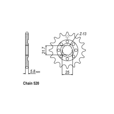 8080544 - JT Front Sprocket 1565.13