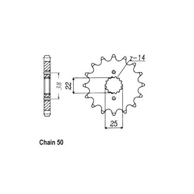 8080628 - JT Front Sprocket 726.15