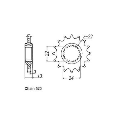 8080771 - JT Front Sprocket 1126.16