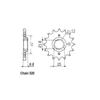 8080851 - JT Front Sprocket 516.16