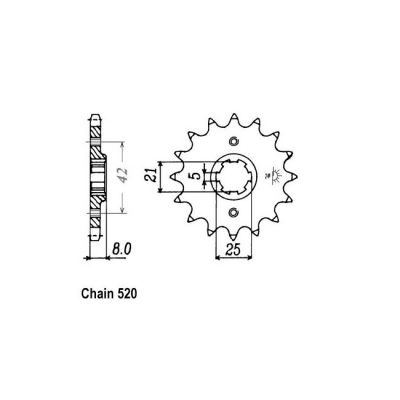 8080877 - JT Front Sprocket 575.14