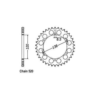 8080899 - JT Rear Sprocket 846.39