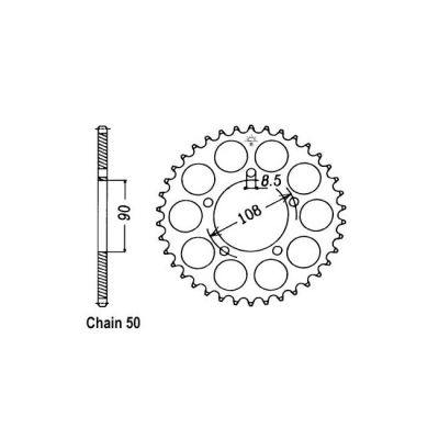 8080934 - JT Rear Sprocket 1022.38