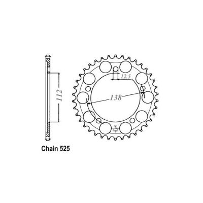 8081032 - JT Rear Sprocket 1304.47