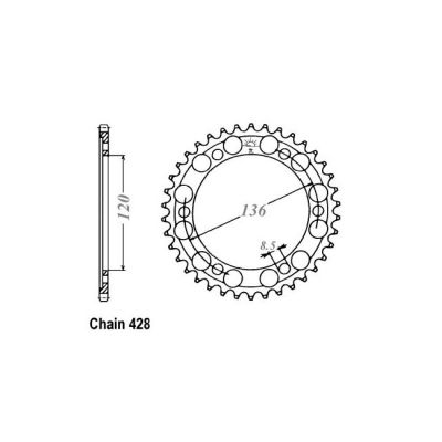 8081143 - JT Rear Sprocket 1847.57