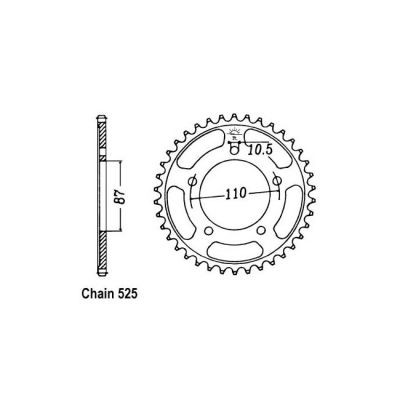 8081357 - JT Rear Sprocket 807.47