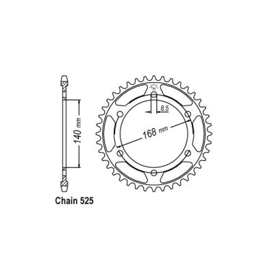 8081443 - JT Rear Sprocket 6.47