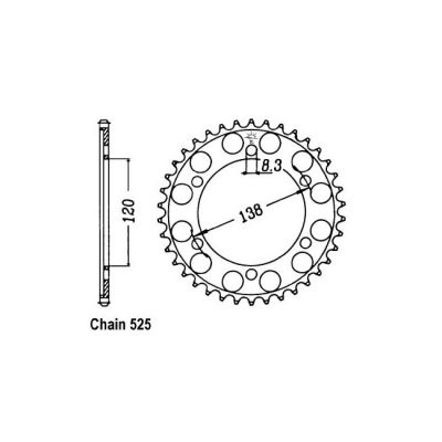 8081463 - JT Rear Sprocket 312.40