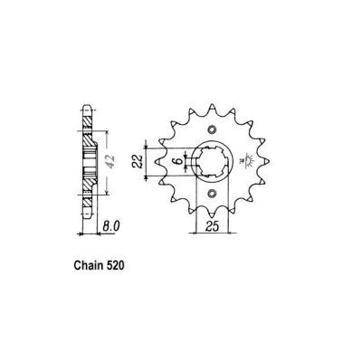 8081723 - JT Front Sprocket 281.15