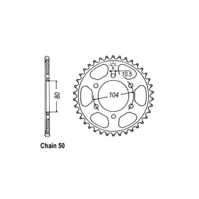 8081724 - JT Rear Sprocket 488.38
