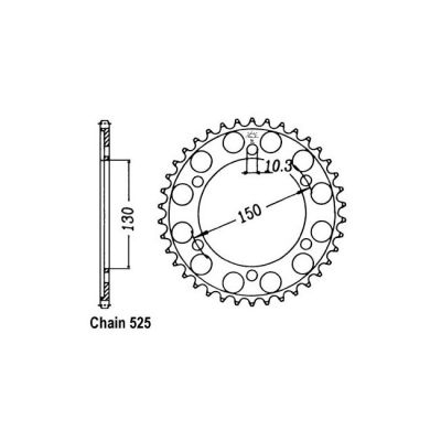 8081759 - JT Rear Sprocket 300.49