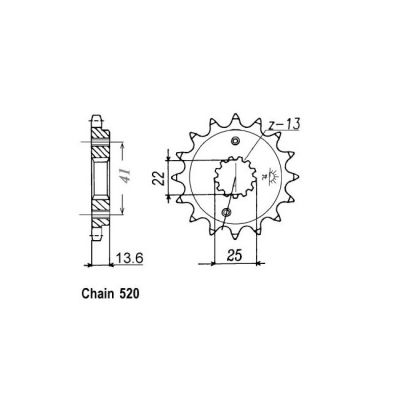 8081884 - JT Front Sprocket 1307.14