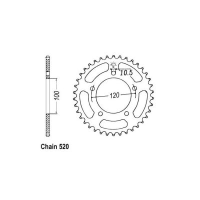 8081930 - JT Rear Sprocket 703.44