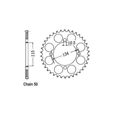 8082109 - JT Rear Sprocket 718.48
