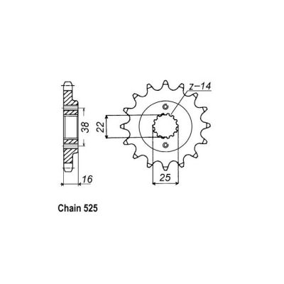 8082133 - JT Front Sprocket 740.15
