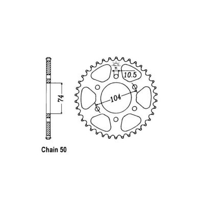 8082153 - JT Rear Sprocket 481.40