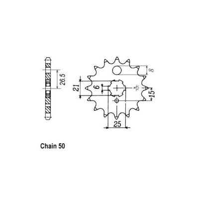 8082170 - JT Front Sprocket 509.15