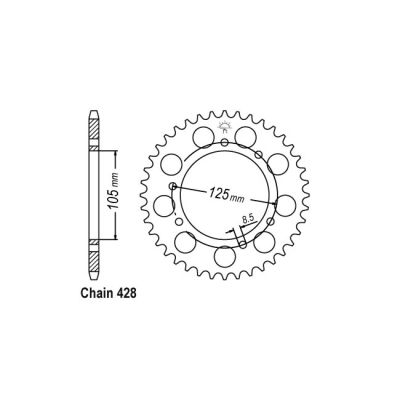 8082288 - JT Rear Sprocket 1134.50