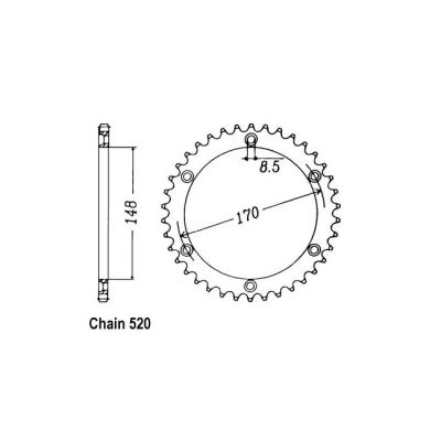 8082298 - JT Rear Sprocket 828.42