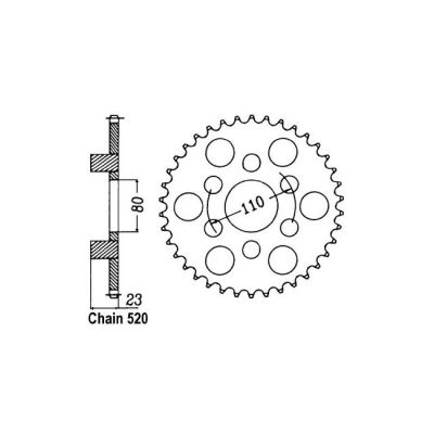 8082343 - JT Rear Sprocket 19.36