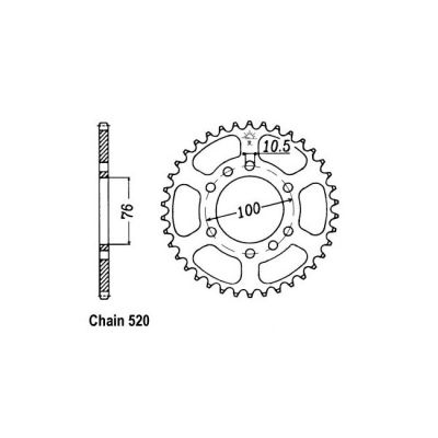 8082430 - JT Rear Sprocket 1825.48