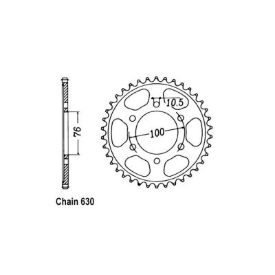 8082527 - JT Rear Sprocket 818.41