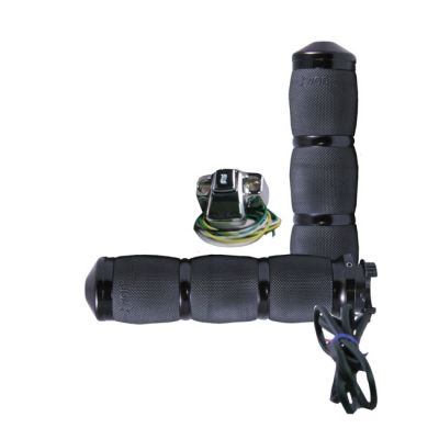 830015 - AVON GRIPS Avon MT Air Cushioned heated grips black anodized