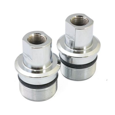 900110 - MCS Fork tube plug set. Chrome