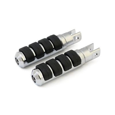 900140 - MCS Comfort foot pegs. Small diameter. Chrome