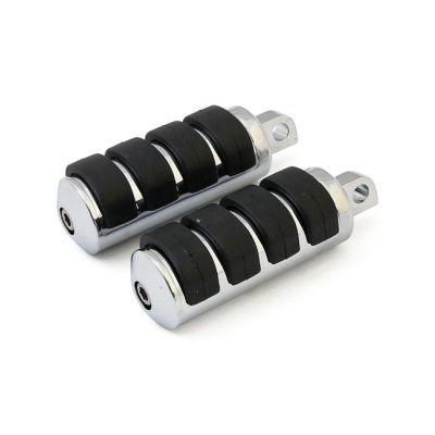 900656 - MCS Comfort foot pegs. Large diameter. Chrome
