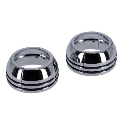 900669 - MCS 2-piece chrome fork boot covers