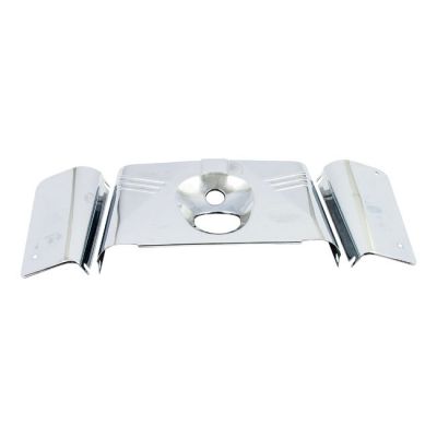 901201 - MCS Fork panel kit 3-piece. Ribbed. Chrome