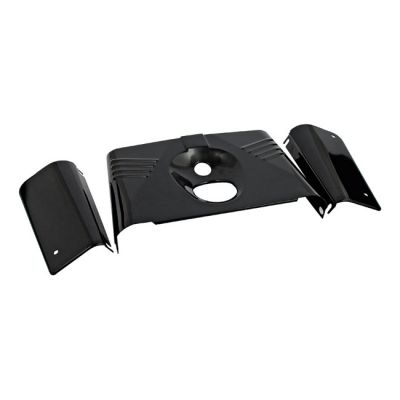 901277 - MCS Fork panel kit 3-piece. Ribbed. Gloss black