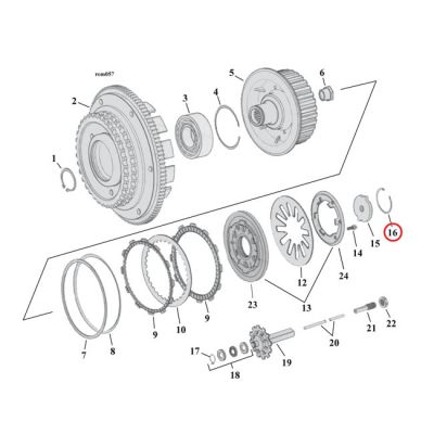 906971 - MCS Retaining ring, clutch adjuster plate