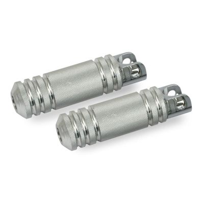 908920 - MCS Knurled aluminum foot pegs. Large diameter. Polished