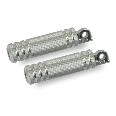 908921 - MCS Knurled aluminum foot pegs. Small diameter. Polished
