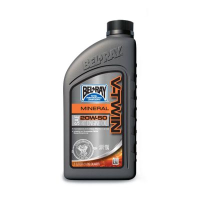912107 - Bel-Ray V-Twin mineral motor oil, 20W-50. 1L