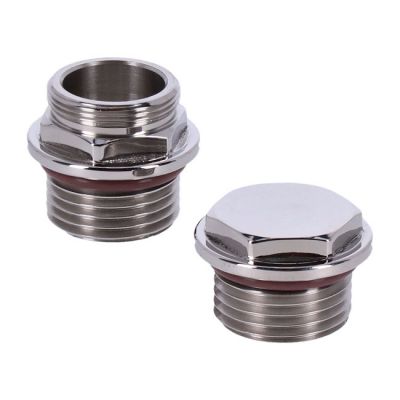 914001 - Pingel, gas tank EFI to carb adapter & plug kit. Polished