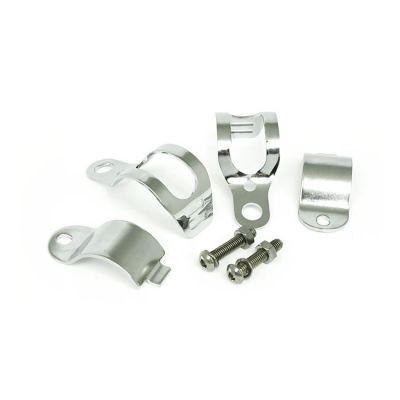 914172 - MCS Roper, turn signal fork mount kit. 30-45mm. Chrome