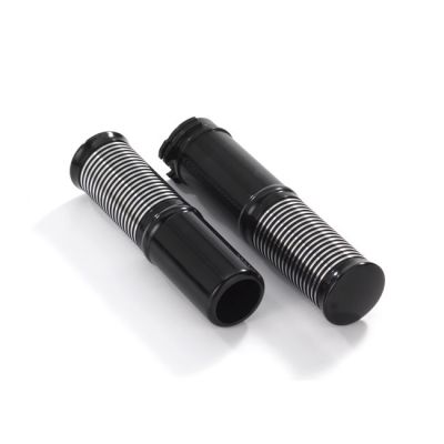 914949 - Kustom Tech, FL handlebar grip set. Black Contrast Cut