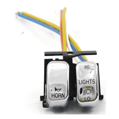 920095 - MCS Hi/Low/horn, handlebar switch set. Chrome