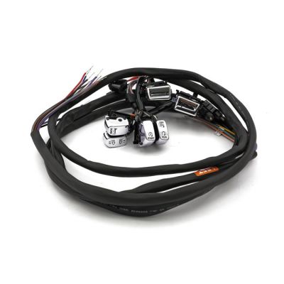 920137 - MCS Handlebar switch & wiring kit. Radio/Cruise. LED. Chrome