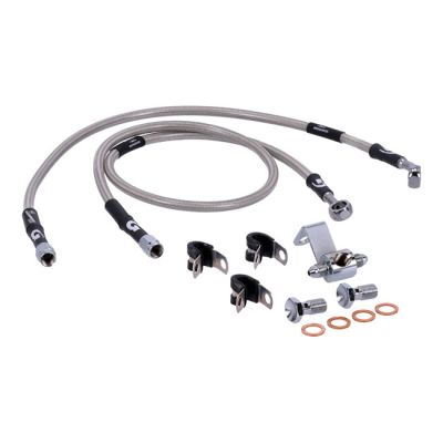 920476 - MCS by Goodridge brake line rear, stainless clear coated
