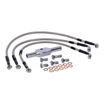 920492 - MCS by Goodridge brake line front, stainless clear coated